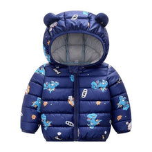 Load image into Gallery viewer, Infant Baby Hooded Warm Jackets For Baby Girls  and Baby Boys For WInter In Modern New Luxury Shiny Design
