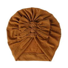 Load image into Gallery viewer, Modern Handamde Toddler Baby Boys&amp; Girls Turban Head Wrap Beanie Cotton Hat Solid Cap Headband For Kids
