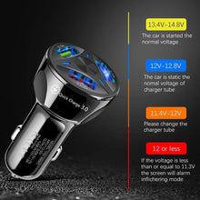Load image into Gallery viewer, NEW 30W 3A Car Charger Quick Charge 3.0 4.0 Universal 3 USB Port Fast Charging Adapter For Car
