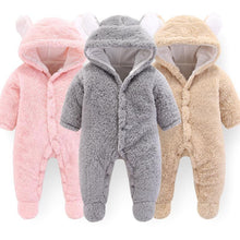 Load image into Gallery viewer, Elegant Baby Clothes Rompers Jumpsuits Newborn Cartoon Little Bee Rabbit Ears Zipper Clothes Cotton Jackets For Kids
