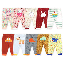 Load image into Gallery viewer, Random 100% Cotton Baby Pants Cartoon Print Newborn Baby Clothes Spring Autumn Toddler Leggings 0-24 Months For Baby Boys and Girls

