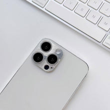 Load image into Gallery viewer, CD Texture Metal Camera Lens Frame For Iphone 14 Plus 13 Pro Max 12 Pro Max 11 Pro Max 12 Pro Camera Lens Screen Protector Camera Lens Protector Ring Cover Anti-Fall Not easy to fall 360 Degree Protection
