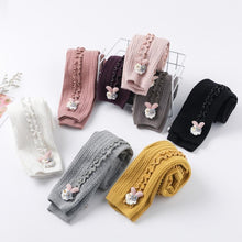Load image into Gallery viewer, Cute Rabbit Colorful Skinny Trouser Baby Girls Comfortable Knitting Leggings Pants for Kids
