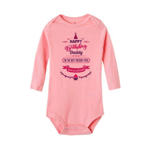 Load image into Gallery viewer, Happy Birthday Daddy Newborn Kids Baby Boys Girls Infant Long Sleeve Jumpsuit ROmper In Modern Designs With Party  Print
