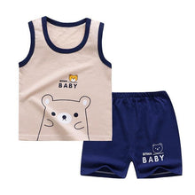 Load image into Gallery viewer, Modern Baby Short Sleeve Clothing Set For Boys And Girls Cotton Underwear SuitSummer Pajamas for Kids
