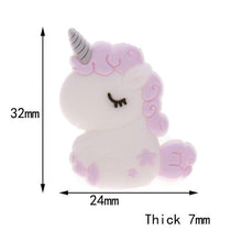 Load image into Gallery viewer, Silicone Unicorn Teether Beads Cute Cartoon Rodent BPA Free Baby Teething Toy For Baby and Kids
