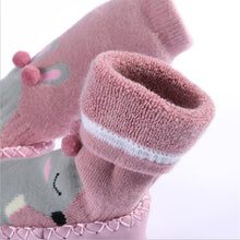 Load image into Gallery viewer, Indoor Sock Shoes Newborn Flexible Baby Soft Socks Winter Cotton Baby Girl Warm Sock With Rubber Soles
