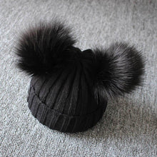 Load image into Gallery viewer, Cute Baby Hat &amp; Scarf Set Pompom Infant Baby Girl Winter Hat For Kids Warm Knitted for Girls
