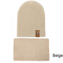 Load image into Gallery viewer, Modern Baby Set Hat Cap and Scrif And Snood  Warm Hat Scarf Caps Scarves Knit Hats For Kids
