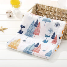 Load image into Gallery viewer, Muslin Cotton Diaper Baby Blankets Newborn Swaddle Blanket Infant Multi Purpose Bath Towel

