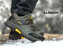 Load image into Gallery viewer, Brand Men Winter Snow Boots Waterproof Leather Sneakers Super  Warm Men's Boots Outdoor Male Hiking Boots Work Shoes Size 39-47
