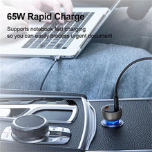 Load image into Gallery viewer, 65W USB Car Charger Quick Charge QC4.0 QC3.0 Type C PD Fast Car Charging Portable Charger

