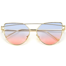 Load image into Gallery viewer, NEW  Stevvex Designer Cat eye Sunglasses For Women and Ladies in Vintage Metal Reflective Glasse Mirror Retro Oculos De Sol Gafas Style With UV 400 Protection
