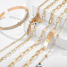 Load image into Gallery viewer, Bohemian Gold Tassel Bracelets For Women Summer Shell Clear Crystal Stone Luxury Jewelry
