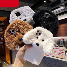 Load image into Gallery viewer, Fashion Luxury Cute Fuzzy Furry Wool Plush 3D Cute dog Plush fur phone Case For iphone 12 13 Mini 11 pro Max 6 6S 7 8 Plus X XR XS Winter Warm fur Soft Cover
