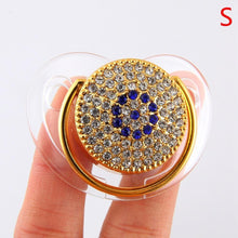 Load image into Gallery viewer, Diamond Luxury Modern Cartoon Eye Baby Pacifier Bling Newborn Kids Baby Boys Girl Nipples Silicone Pacifier For Baby
