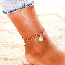 Load image into Gallery viewer, Luxury Leg Brecelet Gold Color Tassel Beads Anklet Bracelet for Leg for Women Set
