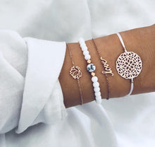 Load image into Gallery viewer, Boho Rose Map Bracelets &amp; Bangles for Women Bohemian Round  Charm Bracelet Set Fashion Multilayer Accessories Luxury Jewelry
