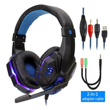 Load image into Gallery viewer, Professional Led Light Gaming Headphones for Computer Adjustable Bass Stereo PC Gamer Over Ear Wired Headset With Mic
