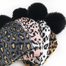 Load image into Gallery viewer, Matching Family Outfits Leopard Children Hats Mother Kids Hats Winter Kids Caps For Mother &amp; Daughter in Elegan Leopard Design
