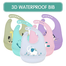Load image into Gallery viewer, Trend NEW Baby Adjustable Picture Waterproof Saliva Dripping Soft Silicone Bibs For Girls and Boys Kids
