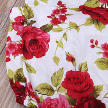 Load image into Gallery viewer, Luxury Modern Cute Floral Romper Baby Girls Clothes Jumpsuit Romper Headband Toddler Dress With Bow For Girls
