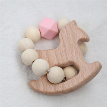 Load image into Gallery viewer, Modern Baby Silicone Wooden  Nursing Bracelets Wood Teether Silicone Beads Teething Wood Rattles Toys for Baby
