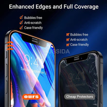 Load image into Gallery viewer, 2PCS 3D Tempered Glass on For iphone 11 12 13 14 Pro Max 14 Plus Screen Protector Protective Glass For iphone X XS MAX 7 8 Plus Glass Horizontal Privacy Glass Screen Protector for Gaming &amp; Streaming
