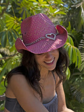 Load image into Gallery viewer, Peter Grimm Heart Attack - Straw Cowboy Hat
