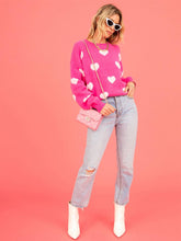 Load image into Gallery viewer, Heart Print Valentine's Day Crew Neck Sweater | NCS
