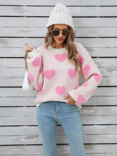 Load image into Gallery viewer, Heart Print Valentine's Day Crew Neck Sweater | NCS

