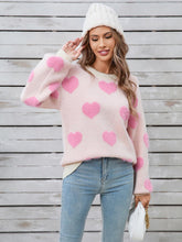 Load image into Gallery viewer, Heart Print Valentine's Day Crew Neck Sweater | NCS
