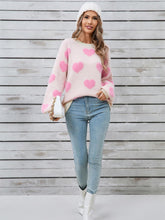 Load image into Gallery viewer, Heart Print Valentine's Day Crew Neck Sweater | NCS
