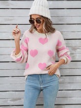 Load image into Gallery viewer, Heart Print Valentine's Day Crew Neck Sweater | NCS
