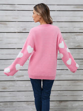 Load image into Gallery viewer, Heart Print Valentine's Day Crew Neck Sweater | NCS
