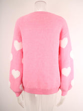 Load image into Gallery viewer, Heart Print Valentine's Day Crew Neck Sweater | NCS
