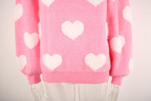 Load image into Gallery viewer, Heart Print Valentine's Day Crew Neck Sweater | NCS
