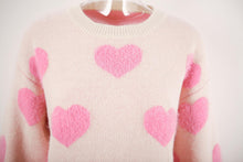 Load image into Gallery viewer, Heart Print Valentine's Day Crew Neck Sweater | NCS
