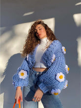Load image into Gallery viewer, Heavy Thread Handmade Daisy Wool Cardigan | NCS
