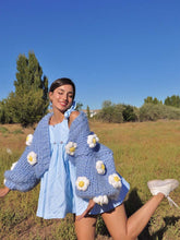 Load image into Gallery viewer, Heavy Thread Handmade Daisy Wool Cardigan | NCS
