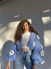 Load image into Gallery viewer, Heavy Thread Handmade Daisy Wool Cardigan | NCS

