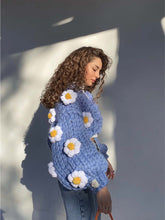 Load image into Gallery viewer, Heavy Thread Handmade Daisy Wool Cardigan | NCS

