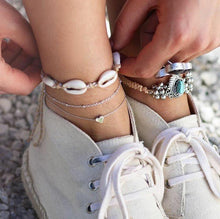 Load image into Gallery viewer, Luxury Bohemian Star Shell Ankle Bracelet Foot Jewelry Brecelet Simple Shell Anklets for Women Summer Style
