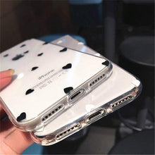 Load image into Gallery viewer, Transparent  Phone Case For iPhone 13 12 11 14 Pro Little Dots Love Heart Clear Back Cover Vintage Women Girls Soft Anti-Scratch Protective Cases for iPhone
