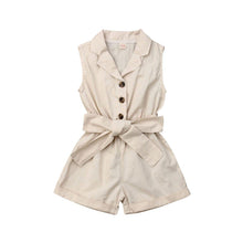 Load image into Gallery viewer, Luxury Elegant Summer Kids Girls Clothes Waistband Drawstring Romper Jumpsuit For Girls And Kids
