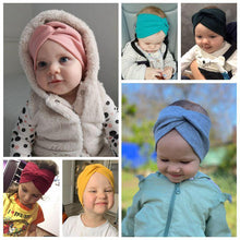 Load image into Gallery viewer, Modern Baby Girl Headband Autumn Winter Twist Knot Hair Band Knit Cotton Elastic Headbands Turban
