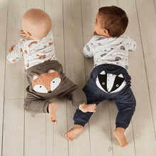 Load image into Gallery viewer, Luxury Modern Trend Style Newborn Baby Boy Girl Fox print Tops Romper Long Pants Autumn Outfits Clothes For Girls And Boys
