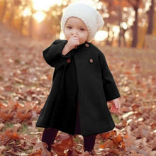 Load image into Gallery viewer, Modern Trend New Baby Girl  Woolen Long Coat for Girls Windproof Made For Autumn and Winter Season
