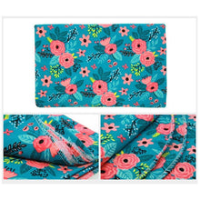 Load image into Gallery viewer, Swaddle Blanket Set Receiving Wrap Props Newborn Infant Boy Girl Headwear Flower Print Romper With Bow
