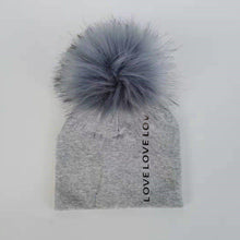 Load image into Gallery viewer, Newborn Kids Cotton Hats Cap With Pom Children's Hat Boy Accessories Toddler Caps
